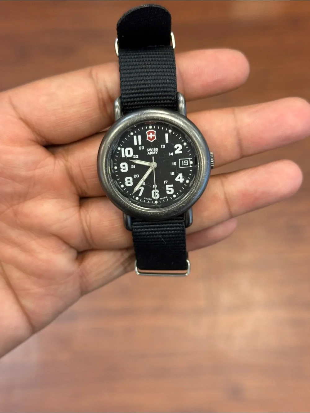 Victorinox Black Dial Field Watch with Black Nylon Strap unisex